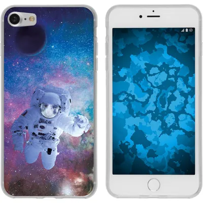 Produktbild von PhoneNatic Case kompatibel mit Apple iPhone 7 / 8 / SE 2020 Silikon-Hülle Space Catronaut M5