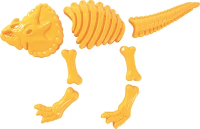 Obrázok produktu pre EDUPLAY 160310 Formičky do piesku Triceratops, žlté, 7 kusov (1 sada)