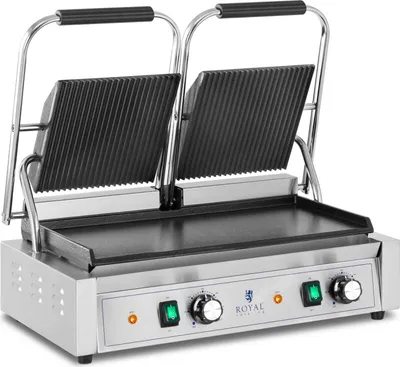 Obrázek produktu pro Expondo Royal Catering dvojitý kontaktní gril – vroubkovaný + hladký – – 3600 W