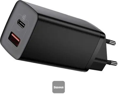 Obrázek produktu pro Baseus GaN2 Lite rychlonabjeka 65W USB / USB Type C Quick Charge 3.0 Power Delivery (nitrid galia) ern (CCGAN2L-B01)