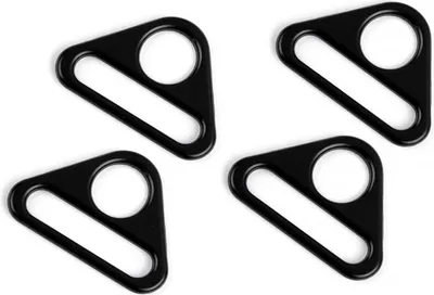 4 Triangel Ringe mit Steg für Gurtband Taschenherstellung schwarz