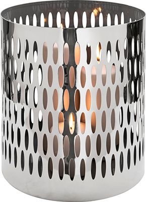 Fink Windlicht Palmina silberfarben Eisen, vernickelt Höhe 32 cm