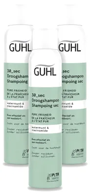 Image de 3 x Shampooing sec Guhl Pure Frische - à l'eau de menthe - 200 ml - Pack économique - 3 pièces