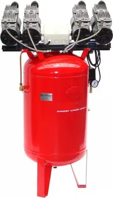 Produktbild von Druckluft Kompressor Silent Leise V8 360/8/150W-St Ölfrei Flüster Kompressor 4PS