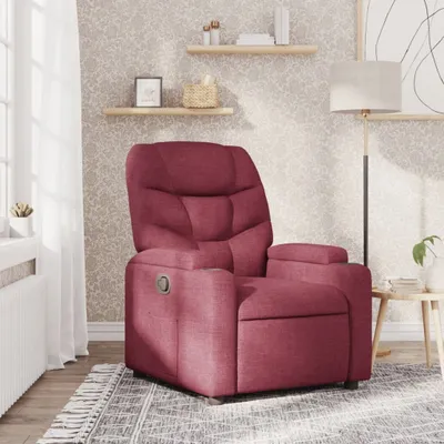 Obrázek produktu pro Relaxační křeslo vínově červená látka 372444