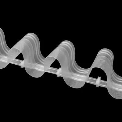Produktbild von Gardinenband 10m Wellenfalten Transparent-100mm 1:2.0 Kräuselband Faltenband