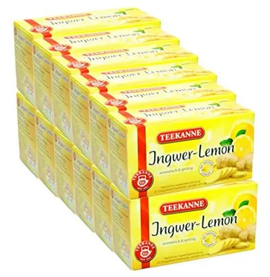 Zdjęcie produktu dla Teapot Ginger Lemon Herbata imbirowa z pikantną cytryną 35g 12 pack