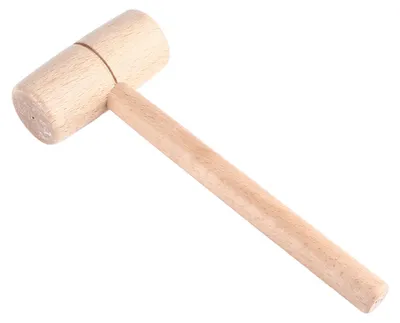 Immagine prodotto di Martello in legno, martello, utensile per falegname, realizzato in legno di faggio massello, con testa rotonda, strumento manuale per la lavorazione del legno, ideale per il fai-da-te