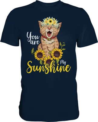 Produktbild von Katzenliebhaber Sonnenblumen Shirt Gärtner Katzen Geschenk Garten – Navy / 5XL