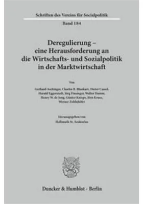 Produktbild von Deregulierung - eine Herausforderung an die Wirtschafts- und Sozialpolitik in der Marktwirtschaft.