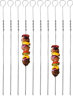 Obrázek produktu pro Orion | Špízy z nerezové oceli - 38,5 cm - 10 kusů - ideální na grilování - robustní a odolné