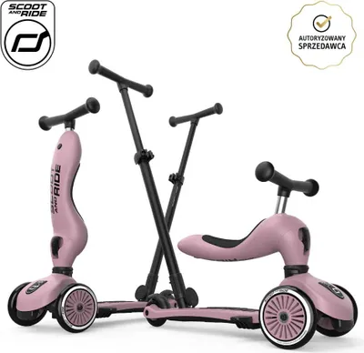 Produktbild von Highwaykick 1 Push and Go 2in1 Rutscher und Roller mit Griff 1-5 Jahre Wildberry, SCOOTANDRIDE