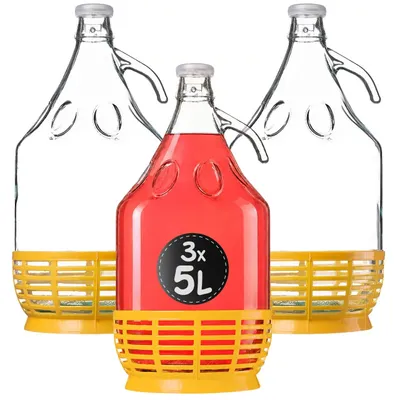 Immagine prodotto di Pallone da vino KADAX, pallone in vetro per vino, botte da vino in vetro, pallone da fermentazione, botte da vino in vetro
