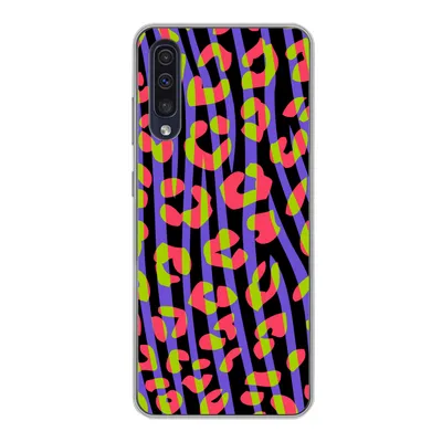 Produktbild von MuchoWow® Handyhülle Schutzhülle Hülle für Samsung Galaxy A30s Pantherdruck - Zebra - Neon Silikon Softcase Handy Hülle - Karteninhaber