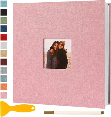 Produktbild von Selbstklebender Scrapbook, 33x32 cm, rosa, mit 40 Seiten