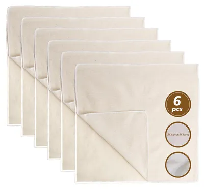 Productafbeelding van Set van 6 Herbruikbare Kaasdoeken van Katoen 50 x 50 cm