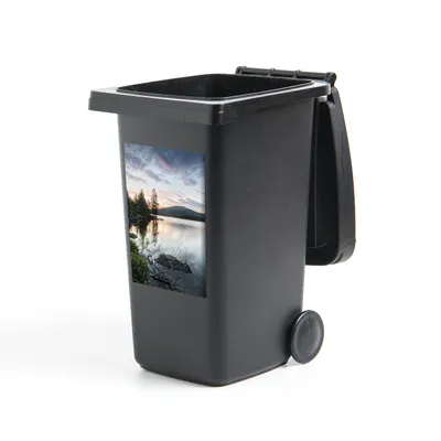 Obrázek produktu pro MuchoWow® Nálepka na odpadkový koš - Východ slunce u moře - 60x40 cm