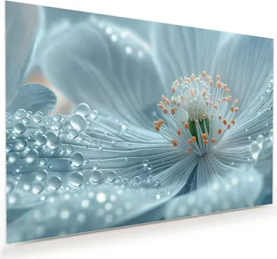 Produktbild von Glasbild 90x60cm in XXL für Wohnzimmer, Schlafzimmer Motiv Blumenpracht