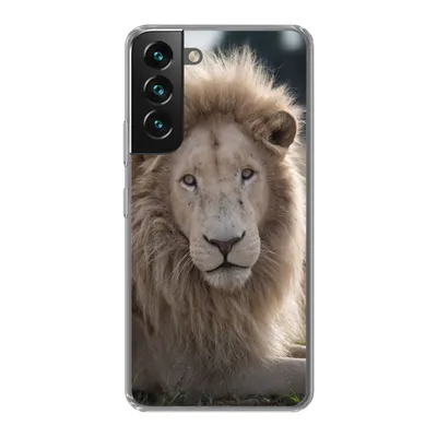 Produktbild von MuchoWow® Handyhülle Schutzhülle Hülle für Samsung Galaxy S22 Löwe - Tier - Weiß Silikon Softcase Handy Hülle - Mobiltelefonhülle