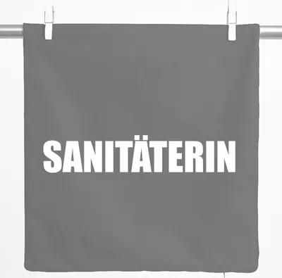 Produktbild von Huuraa Kissenbezug Sanitäterin Schriftzug 40x40cm Steel Grey Baumwolle Dekokissenbezug Geschenkidee