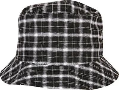 Produktbild von FLEXFIT 5003C | Check Bucket Hat - Farbe: Black-Grey Check - Größe: One Size