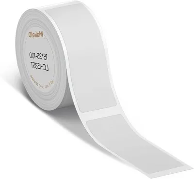 Produktbild von Thermische Selbstkleb Etiketten - Druckfähige, Inktlose, Wasserfeste Etiketten - 15 x 35 mm - Transparent