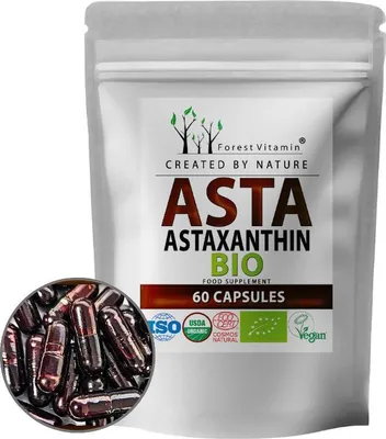 Produktbild von Astaxanthin 12 mg - 60 Softgel Kapseln - Algenextrakt - Forest Vitamin