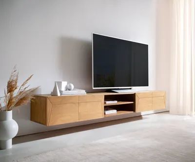 Produktbild von DELIFE Lowboard Kayu 240 cm Akazie Natur 4 Türen schwebend
