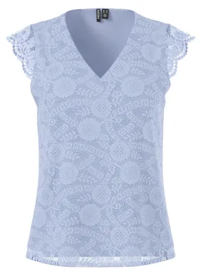 Produktbild von PIECES Pcolline Sl Lace V-Neck Top Noos