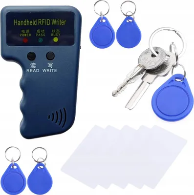 Productafbeelding van RFID Programmeur Kloner 125kHz – Ondersteunt T5577, EM4305 | 5 Sleutelhangers, 1 Kaart | Voor Sleutelmaker en Intercom