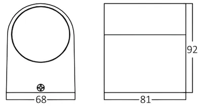 Productafbeelding van Braytron LED wandlamp, buiten, antraciet, rond, GU10, inbouwlamp voor buiten, wandlamp, IP44