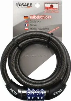 Produktbild von Fahrradschloss Kabelschloss Motorradschloss Zahlenschloss 12 x 1200 mm