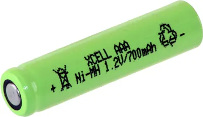 Produktbild von XCell Akku Micro AAA 1,2V / 700mAh X700AAAI Industrie Flattop