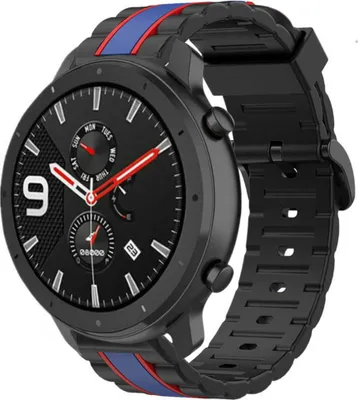 Produktbild von Strap-it Xiaomi Amazfit GTR Special Edition Armband (Schwarz/Blau)