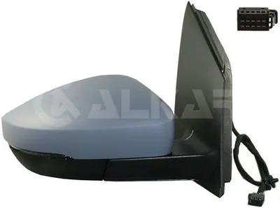 Produktbild von ALKAR 6136123 Außenspiegel Seitenspiegel Rechts für VW Polo Schrägheck (6R1, 6C1) Beheizt Konvex Grundiert Elektrisch