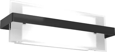 Zdjęcie produktu dla Kinkiet Toplight Cross 2-punktowy z gniazdem E27, czarno-biała rama, nowoczesny design 44x12x15cm