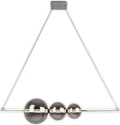 Produktbild von Näve Leuchten LED Pendelleuchte NOVA mit LED Platine dimmbar LED Pendelleuchte NOVA mit LED Platine dimmbar LED Pendelleuchte chrom "NOVA" aus chromfarbenem Metall, Kunststoff und Rauchglas, mit fest verbauten LEDs, ca. 105 cm lang