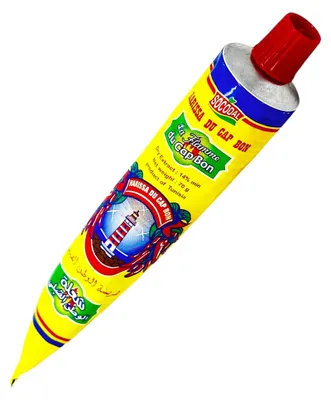 Produktbild von Harissa La Flamme du CAP BON SEHR SCHARF CHILI Paste 70 Gramm Tube