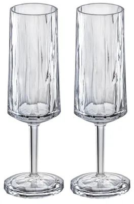 Immagine prodotto di Set di 2 bicchieri da champagne in plastica infrangibile