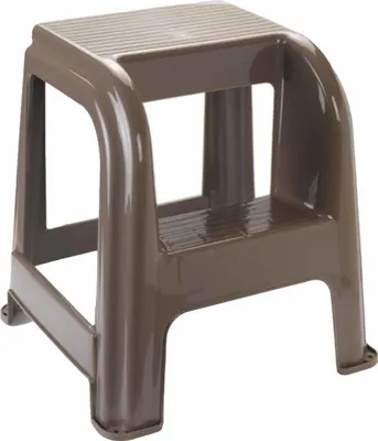 Produktbild von Plasticforte Tritthocker - 2 Stufen - taupe - Kunststoff - 44 x 42 x 45 cm