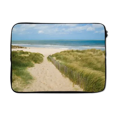Produktbild von MuchoWow® Laptop Hülle 13 Zoll Strand - Meer - Düne - Belgien Laptoptasche - Laptophülle - Sleeve - Rundumschutz