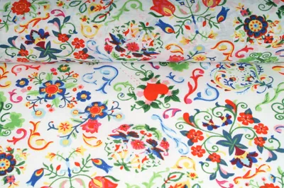 Obrázek produktu pro Plátno bavlněné, vzor folklór 2., metráž, látka / 50cm