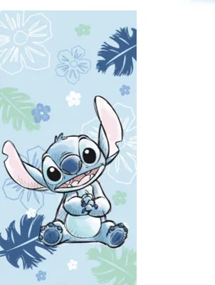 Zdjęcie produktu dla Ręcznik kąpielowy Lilo i Stitch Ohana blue 70 x 140 cm