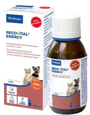 Produktbild von RecoVital Energy 180ml für kleine Hunde und Katzen in der Reconvaleszenz