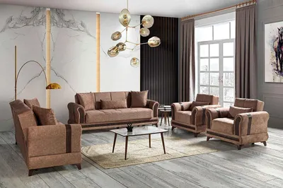 Produktbild von Sofagarnitur 3+2+1+1 Sitzer Wohnzimmer Set Textil Sofa JVmoebel