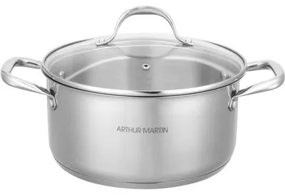 Produktbild von 28 cm langer Kochtopf mit Edelstahldeckel – geeignet für alle Herdarten, inklusive Induktion.