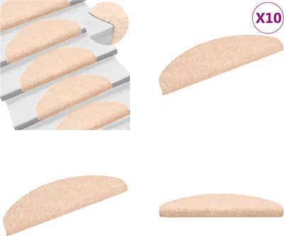 Produktbild von vidaXL Selbstklebende Treppenmatten 10 Stk. Braun 65x21x4cm Nadelvlies - Treppenmatten - Stufenmatten - Treppenteppiche - Treppendekorationen