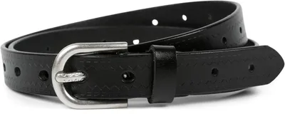 Produktbild von styleBREAKER Damen Leder Gürtel Unifarben mit Azteken Zacken Prägung und geprägtem Dorn, kürzbar 03010110