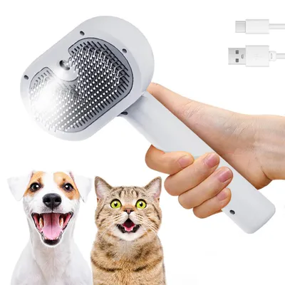 Productafbeelding van Sylswx stoomkattenborstel, 3-in-1 stoomborstel voor katten, kattenborstel met water