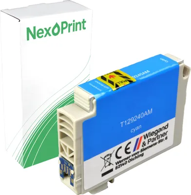 Produktbild von Druckerpatrone kompatibel zu Epson C13T129240 cyan Stylus Office BX 625 FWD Epson BX 535 WD Epson BX 525 WD Epson BX 320 FW Epson BX 305 FW Plus